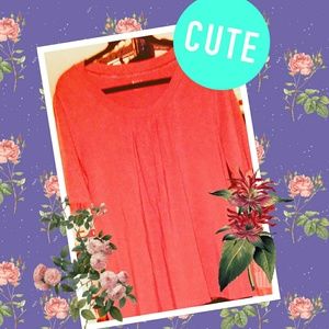 Salmon Colored Short Sleeve Top